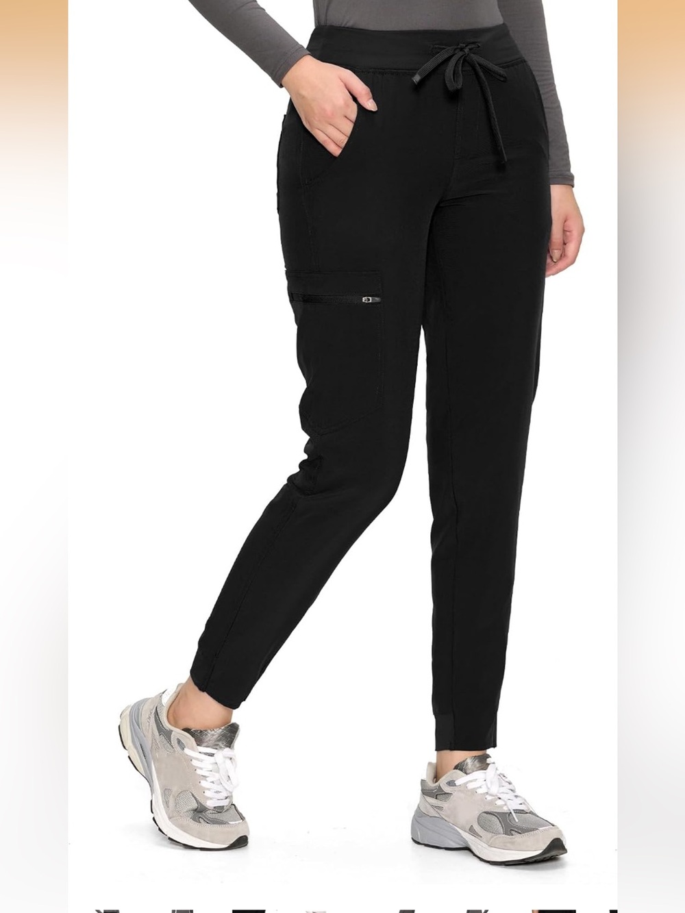 Women's Black Cargo Jogger Pants - Classic Comfort